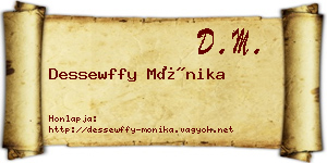 Dessewffy Mónika névjegykártya