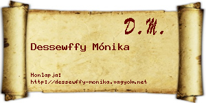 Dessewffy Mónika névjegykártya